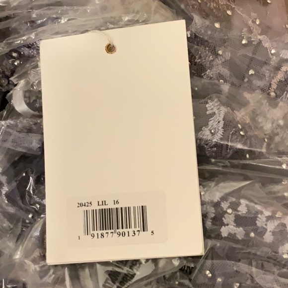 MAC DUGGAL 20425 NWT V-Neck Embellished Puff Sleeve Gown - Picture 9 of 12